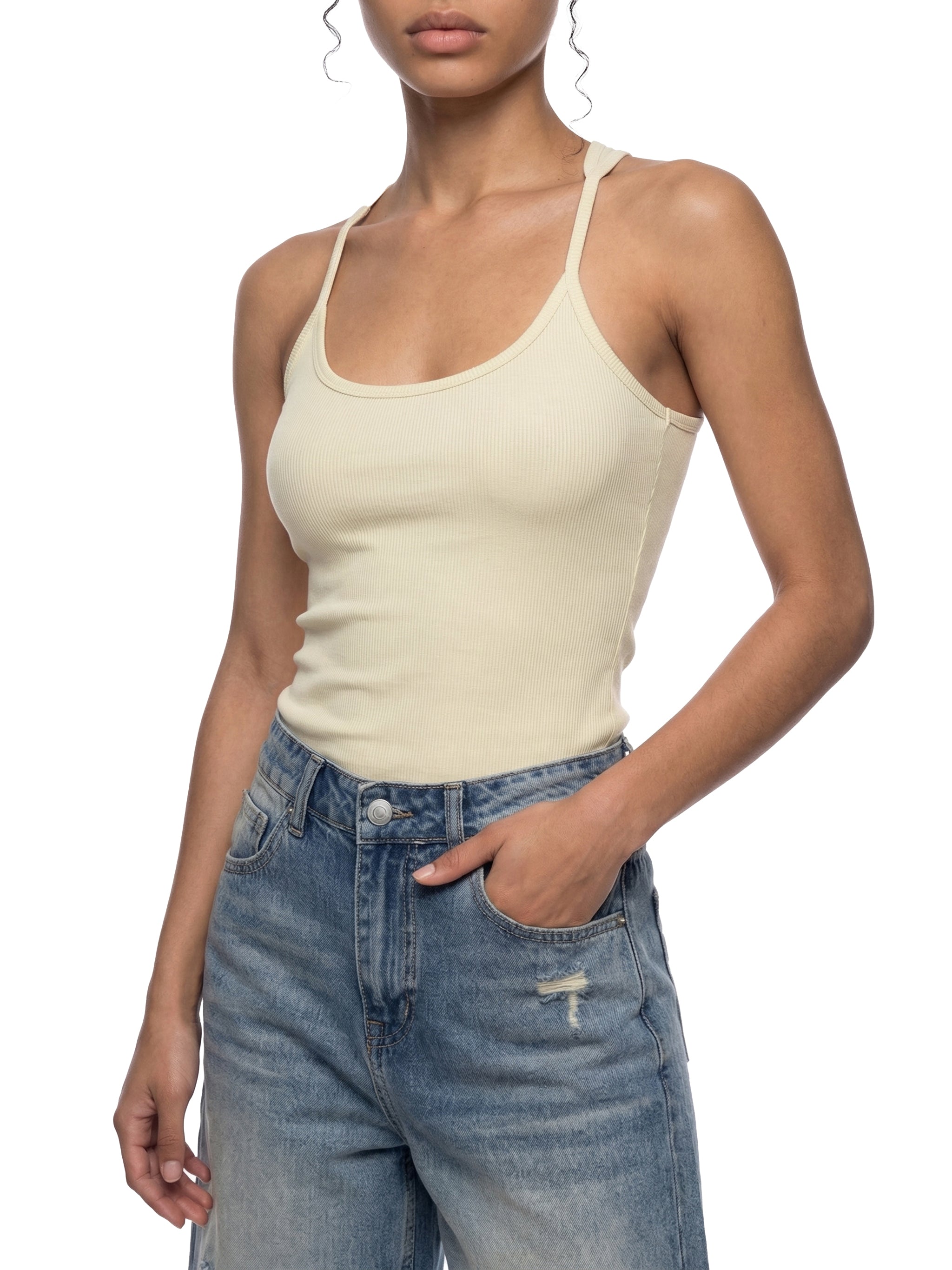 Women's Fitted Tank Dark